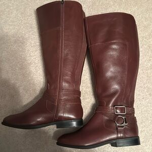Knee High Brown Marc Fisher Boots Wide Calf New Without Box or Tags
